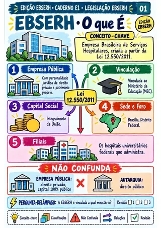 Mapa real: E1 · Legislação EBSERH